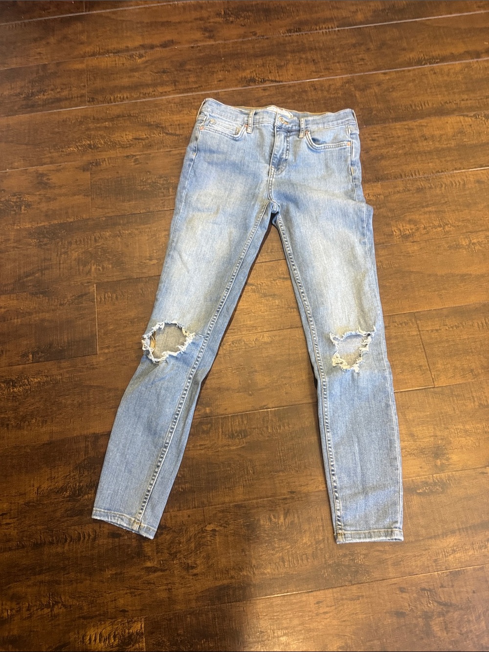 Free People Distressed Skinny Jeans